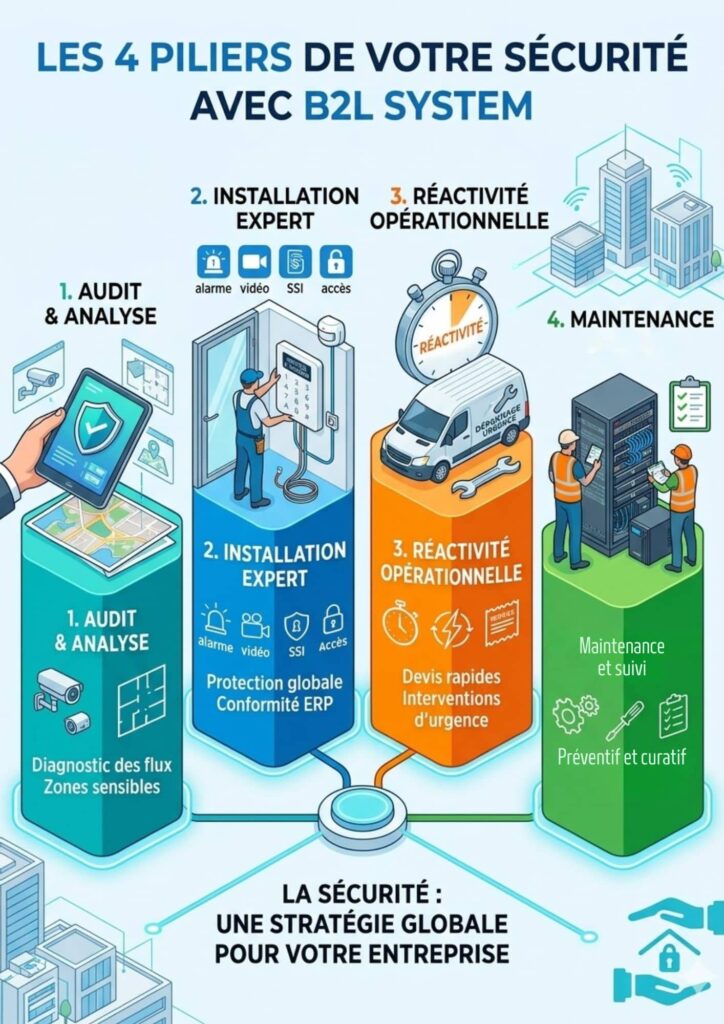 Matériels de différentes marques paramétrés par B2L System installateur de sécurité multimarque